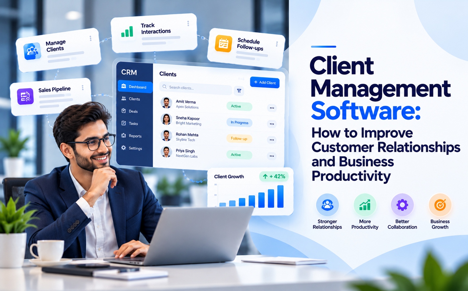 Client Management Software: How to Improve Customer Relationships and Business Productivity